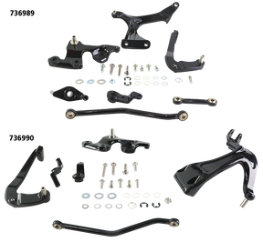 Mid Control Kit Brake Side Black St18 Up Mid Control V Twin Mfg