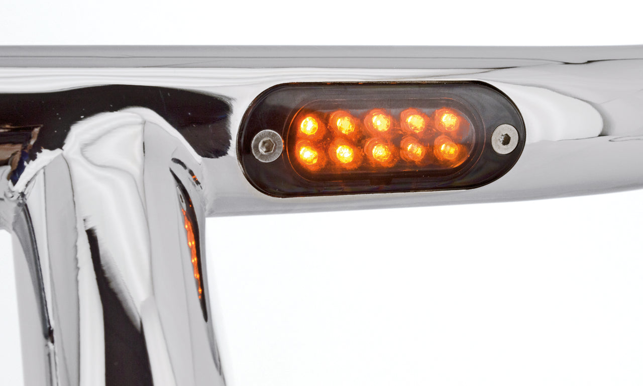 Gzp Matt Blk 10" T Bar Tbw Smoke Led Mar Handlebar Zodiac