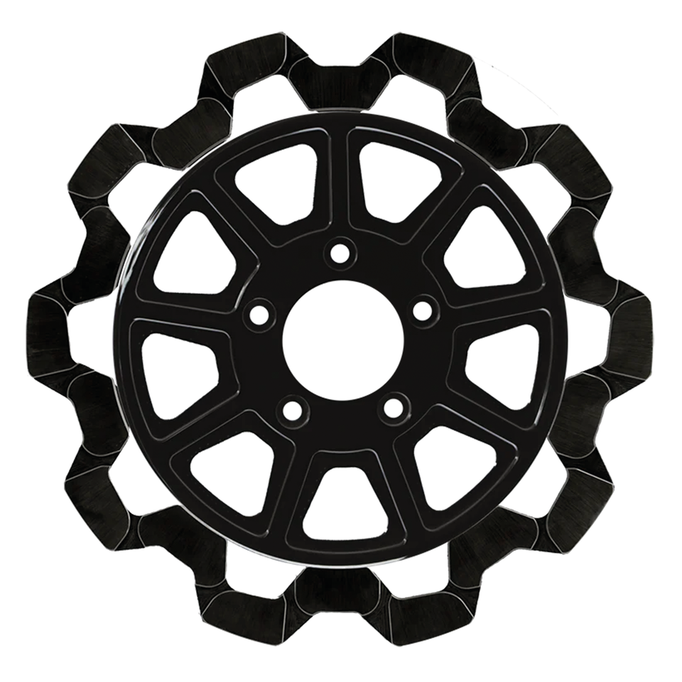 Fr Bow Tie 11.5"X5mm Bl/Bl 9 Spoke Disc Brake Rotors Lyndall Brakes Default Title