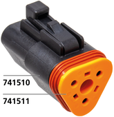 3 Pole Black Socket Housing Wiring & Connector Deutsch Connectors Default Title