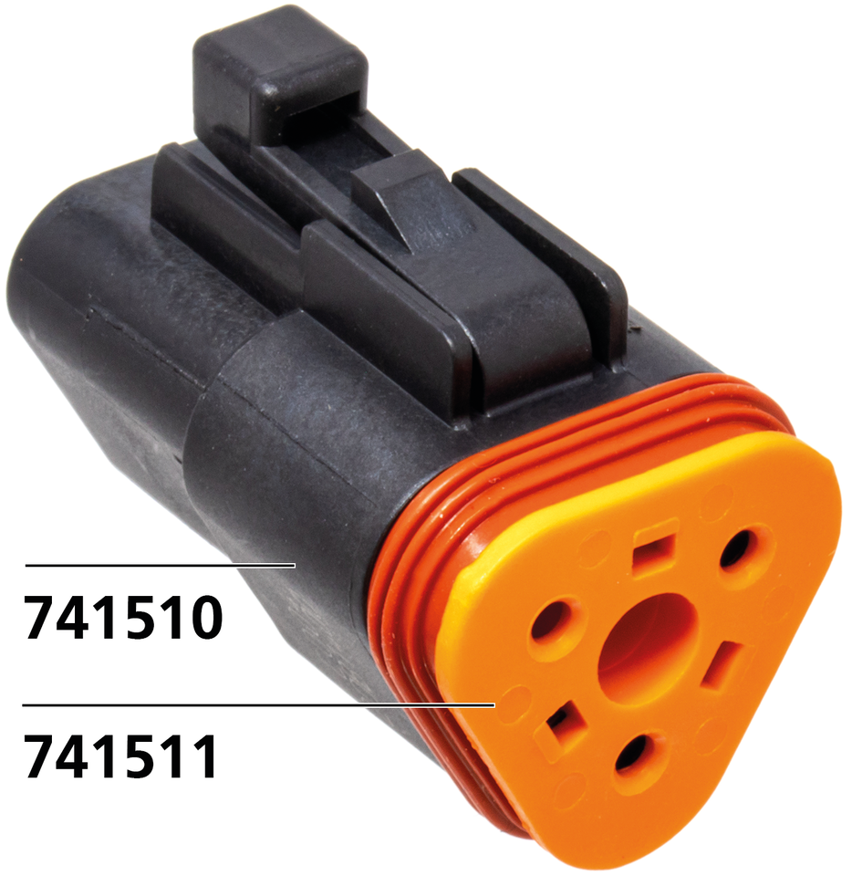 3 Pole Black Socket Housing Wiring & Connector Deutsch Connectors Default Title