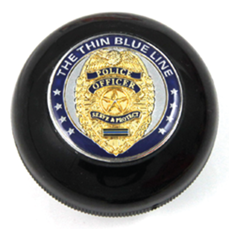 Police Badge Shifter Knob 3/8" Thread Hand Shifter V Twin Mfg Default Title