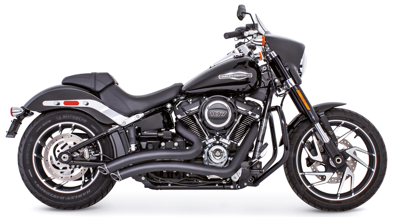 Sharp Curved Radius St18 Up Blk/Blk 2-2 Full Exhaust System Freedom Performance Exhaust