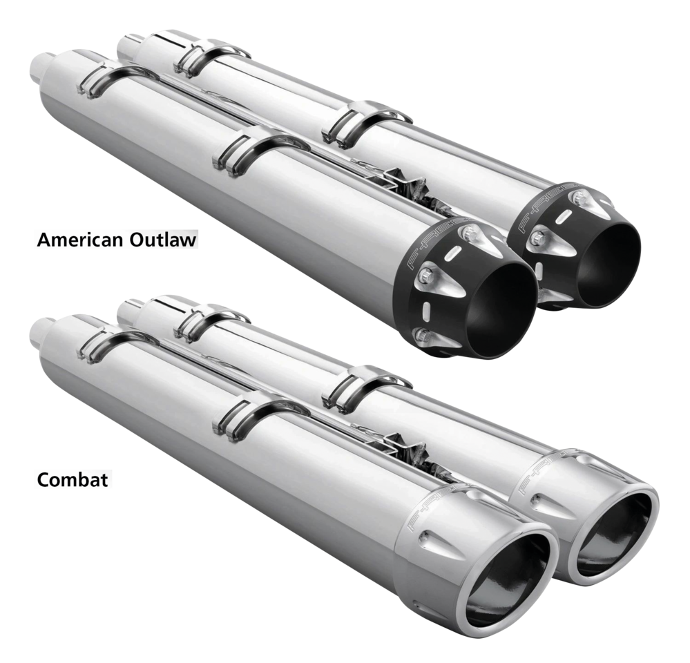 Freedom Us Outlaw S/O Chr/Blk Roadm/Chie Slip-On & Muffler Freedom Performance Exhaust