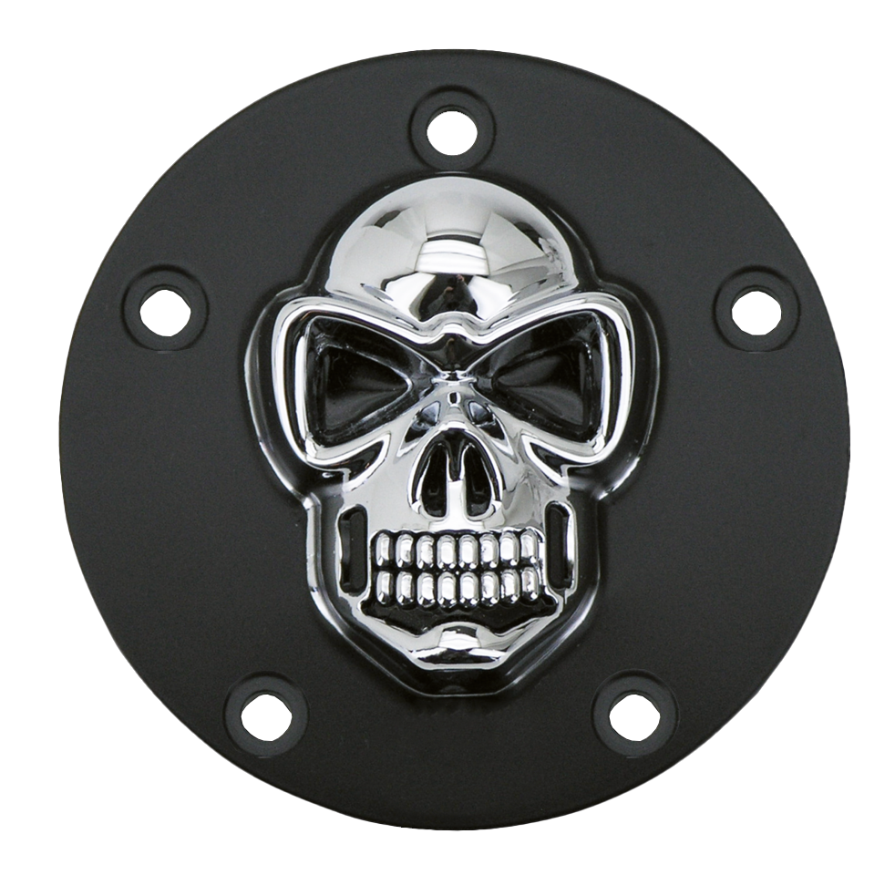 Gzp Blk/Chr Skull Points Cover Tc99 U Engine Cover Zodiac Default Title