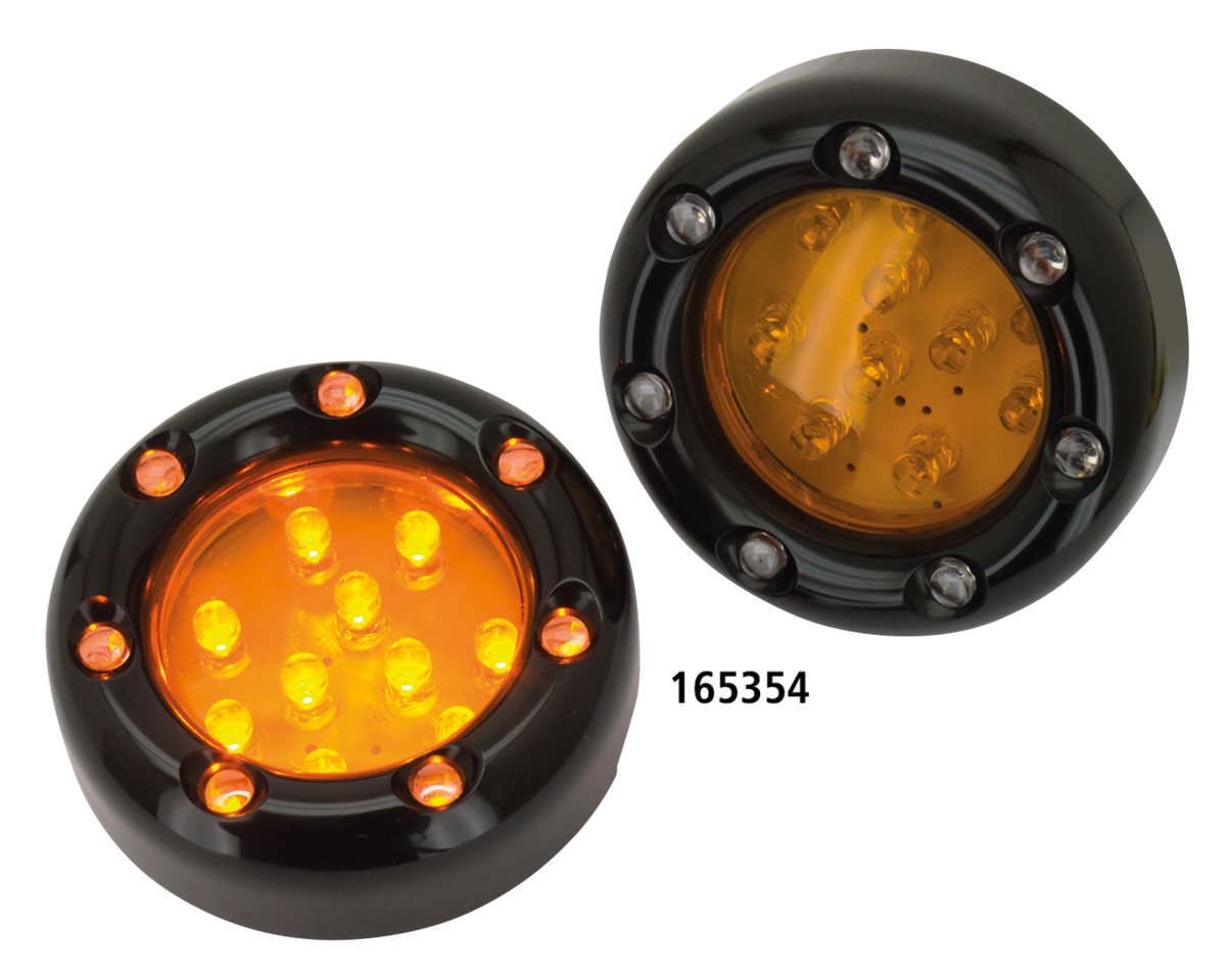 Gzp Blk Duo Led Amber Lens Deuce Light Turn Signal Zodiac Default Title