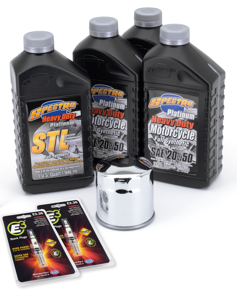Evo Xl Platinum Total Service Kit Chrome Oil Change and Service Kit Spectro Oils Of America Default Title