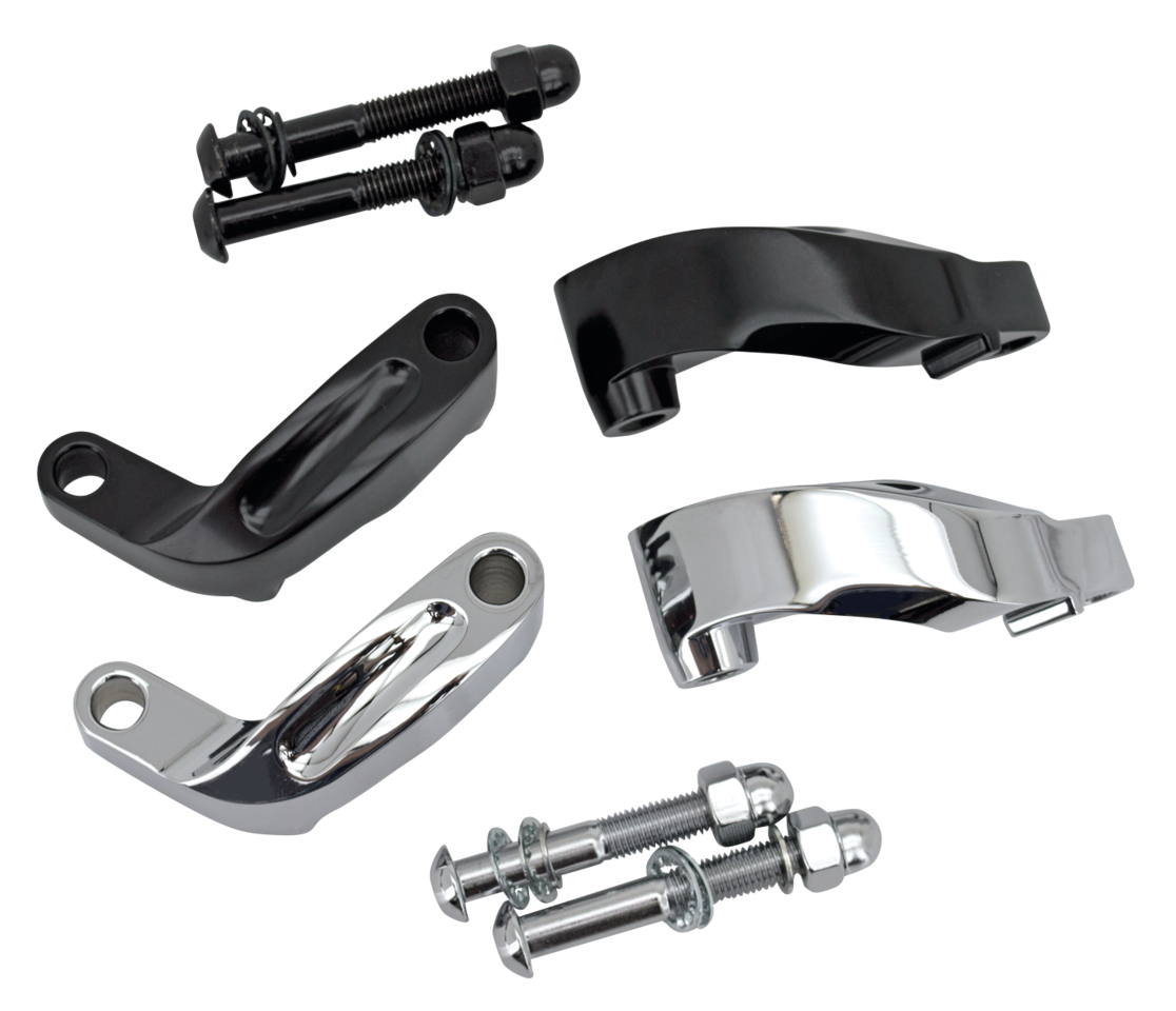 Smooth Mirror Relocation Kit Black Mirror & Component V Twin Mfg Default Title