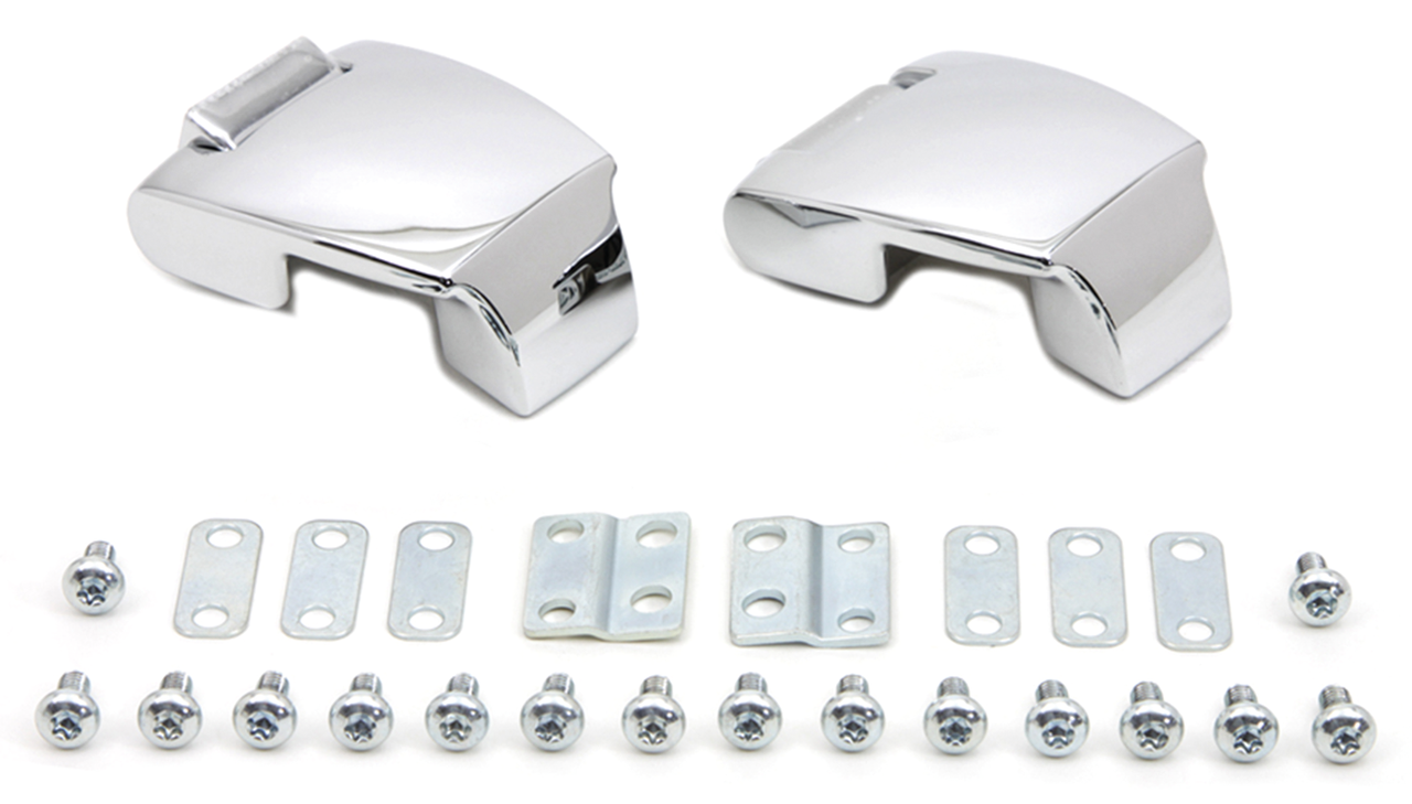 Tour Pak De Luxe Chrome Hinge Kit Fl87 13 Hard Luggage V Twin Mfg Default Title