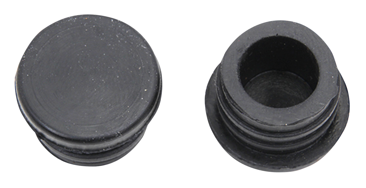Black Plastic Tube Plug, 1", Pair Handlebar Parts V Twin Mfg Default Title