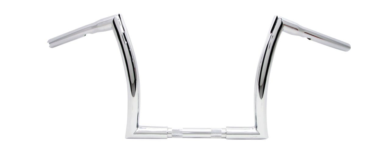 12" Z Bar 1" Chrome Dimpled Tbw Fat Handlebars for one inch handlebar clamps V Twin Mfg Default Title