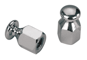 Gzp Chrome Bungee Nut 5/16 18 Unc Pair Hardware & Fastener Zodiac
