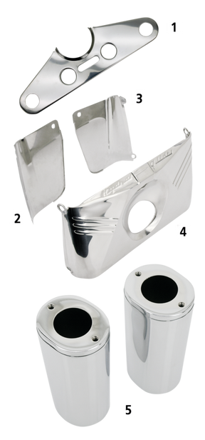 Gzp Fork Panel R/H Rear Chrome. #46283 4