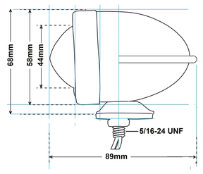Gzp Bullet Light Winged Red Turn Signal Zodiac Default Title