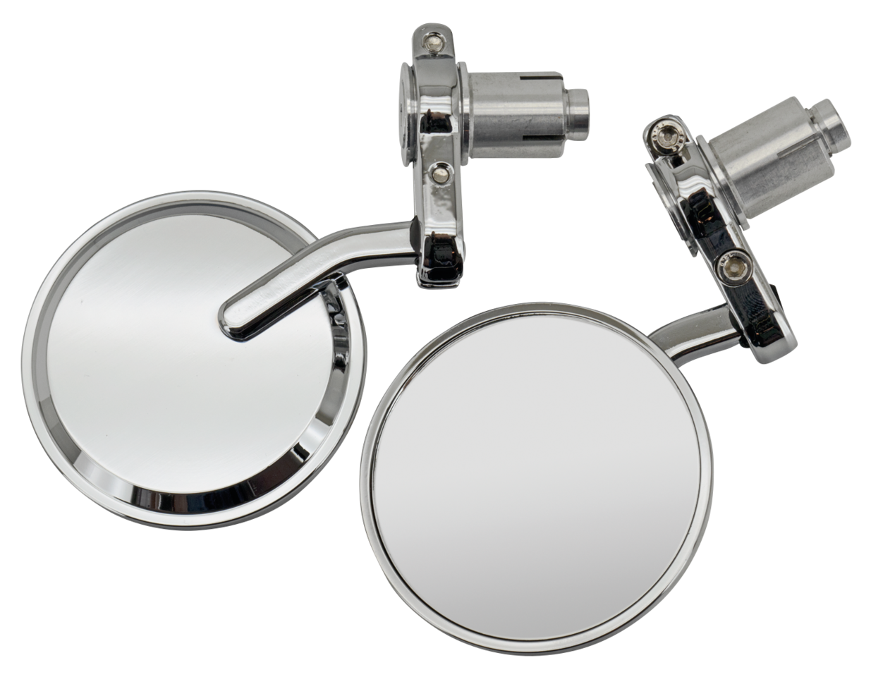 Gzp Solo Chrome 1" Bar End Cafe Mirror Mirror & Component Zodiac Default Title