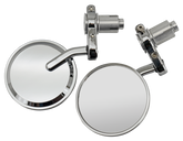 Gzp Solo Chrome 1" Bar End Cafe Mirror Mirror & Component Zodiac Default Title
