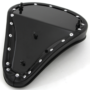 Flame Solo Seat Black Vinyl Solo Seat V Twin Mfg