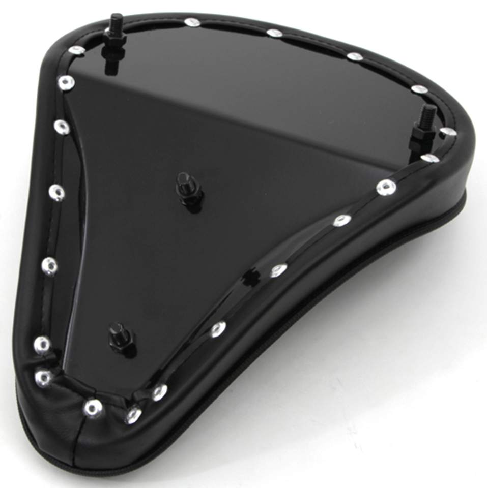 Flame Solo Seat Black Vinyl Solo Seat V Twin Mfg