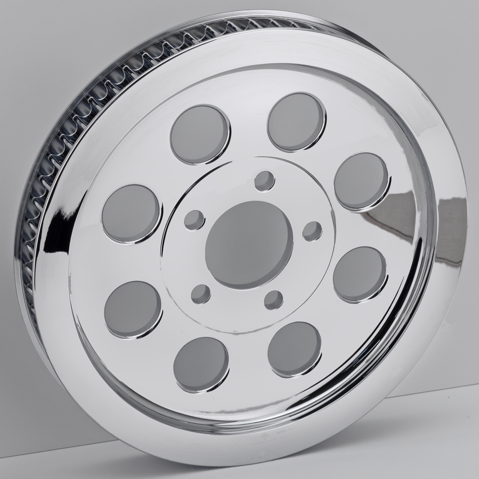 Belt Pulley 1.125"X61 T Xl00 03 Chrome Sprocket & Pulley V Twin Mfg Default Title