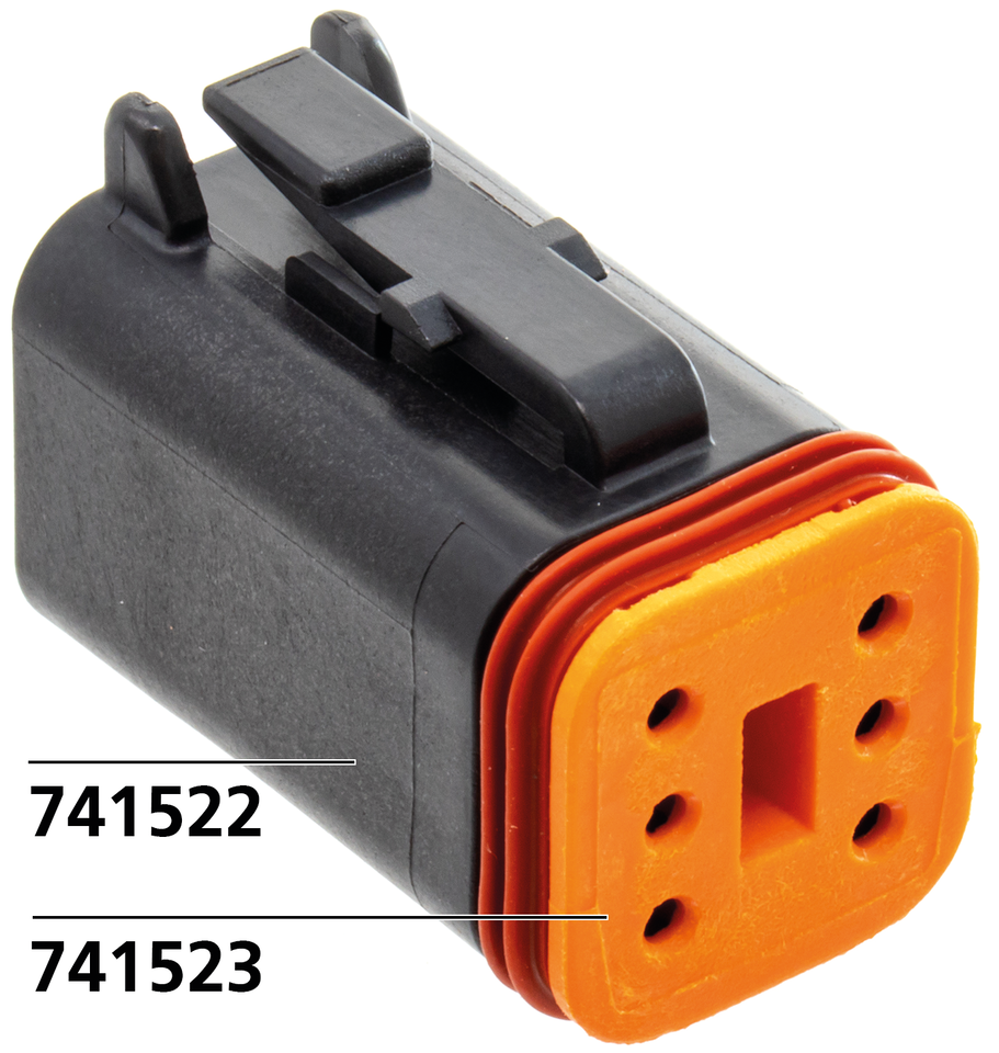 6 Pole Black Socket Housing Wiring & Connector Deutsch Connectors Default Title