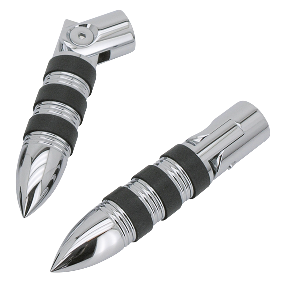 Gzp Chrome Magnum Pegs W/Mounts 1/2"Unc Foot Peg Zodiac Default Title