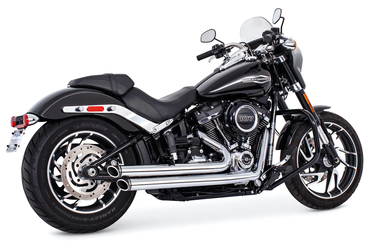 Indep Stggrd Slash Tip St18 Up Ch/Bk 2-2 Full Exhaust System Freedom Performance Exhaust Default Title