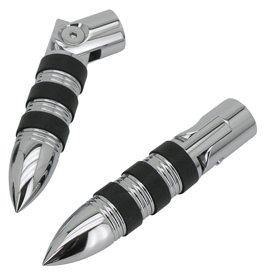 Gzp Chrome Magnum Pegs W/Mounts 3/8"Unc Foot Peg Zodiac Default Title
