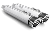 Racing Slip Ons Chr Blk Tips Flh/T95 16 Slip-On & Muffler Freedom Performance Exhaust Default Title