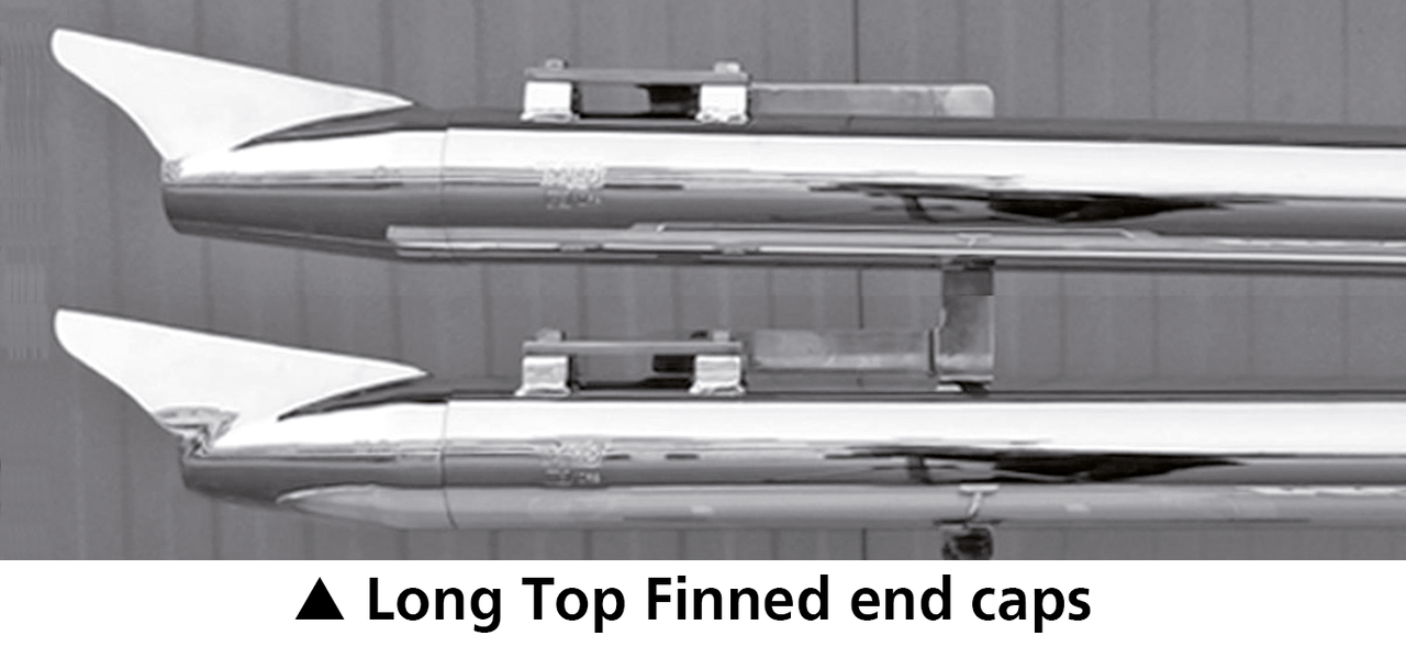 Mcj End Caps Royal 80 Long Finned Chrome Exhaust End Cap Mcj