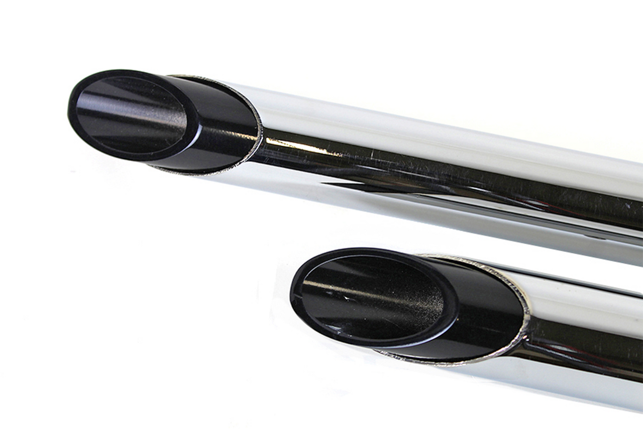 Drag Pipes Chrome/Black Slash Fxst86 99 Drag Pipe V Twin Mfg