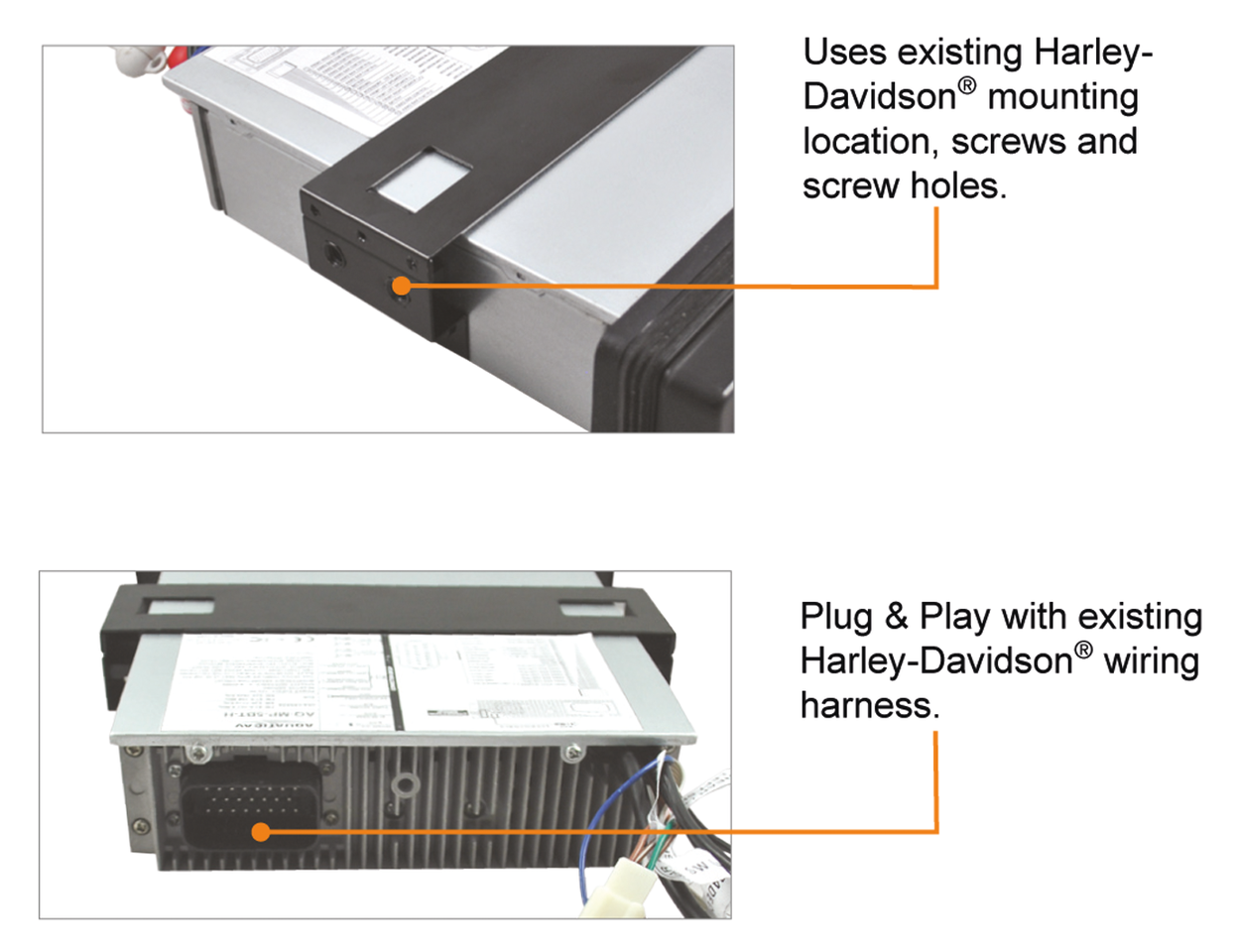 Aquatic Bluetooth Basic Radio - 98-13 Touring Head Unit Aquatic Av