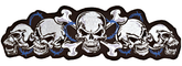 String Of Skulls Patch 12.25"X3.5" Helmets, Audio & Merchandise Lethal Threat Default Title