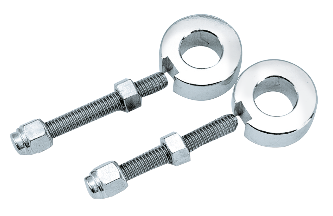 Chrome Rear Axle Adjuster Kit F*St86 Wheel Axle Adjuster V Twin Mfg Default Title