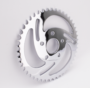 Gzp Chrome Swirled Sprocket 47 T Xl82 85 Rear Wheel Sprocket Zodiac Default Title