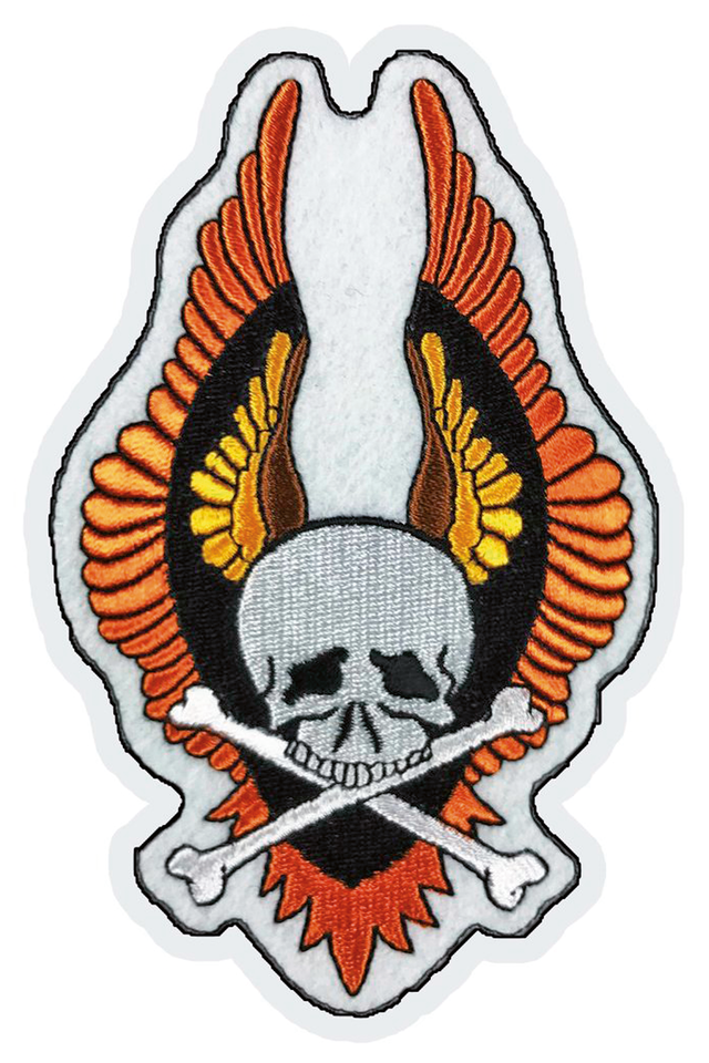 Wing Skull Vintage Series Patch 4 In X 5. Helmets, Audio & Merchandise Lethal Threat Default Title