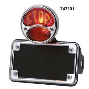 Nsc 28 Taillight W/Horizontal Lic.Mount Custom Taillights No School Choppers Default Title