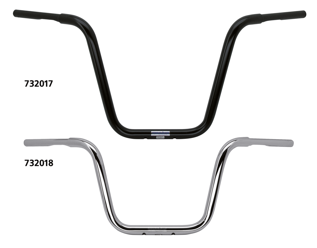 Apehanger 1 1/4" 40cm High 5 Hole Black Handlebar Crc Custom Parts Default Title