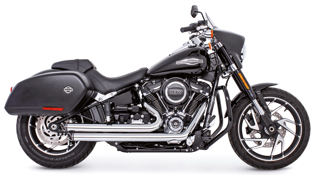 Indep Stggrd Slash Tip St18 Up Ch/Bk 2-2 Full Exhaust System Freedom Performance Exhaust