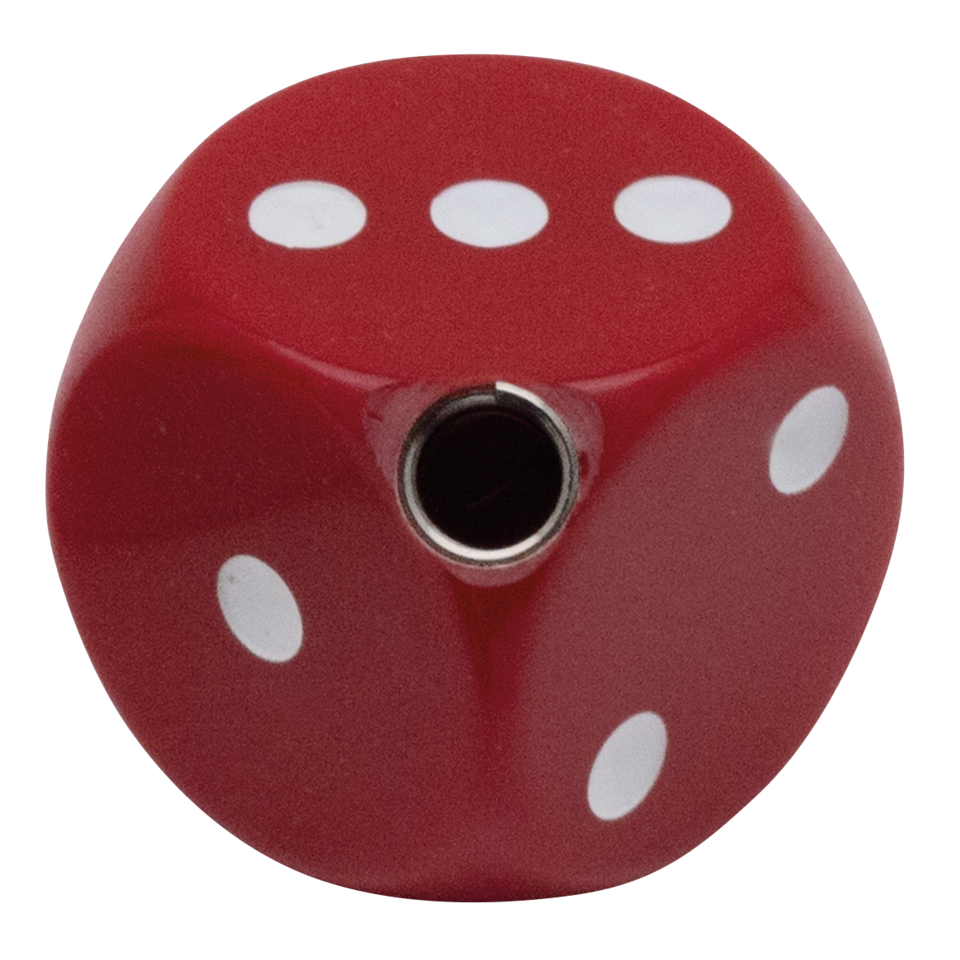 Dice Shifter Knob Red W/ White Dots Hand Shifter V Twin Mfg