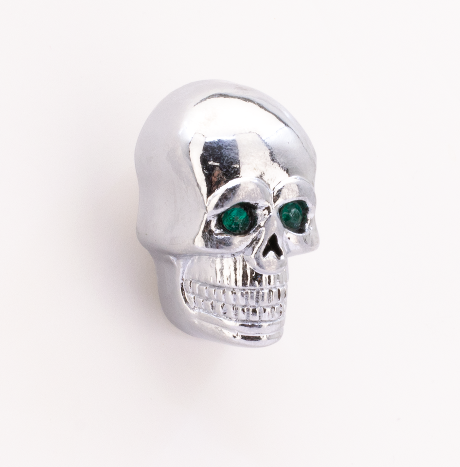 Gzp Skull Krommet Large Chrome Green Eye Hardware & Assortment Trays Zodiac Default Title