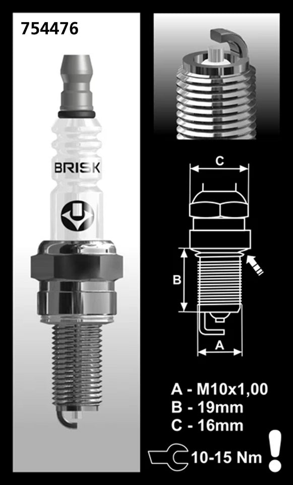 Each Brisk Ar10 C Spark Plug Spark Plugs Brisk