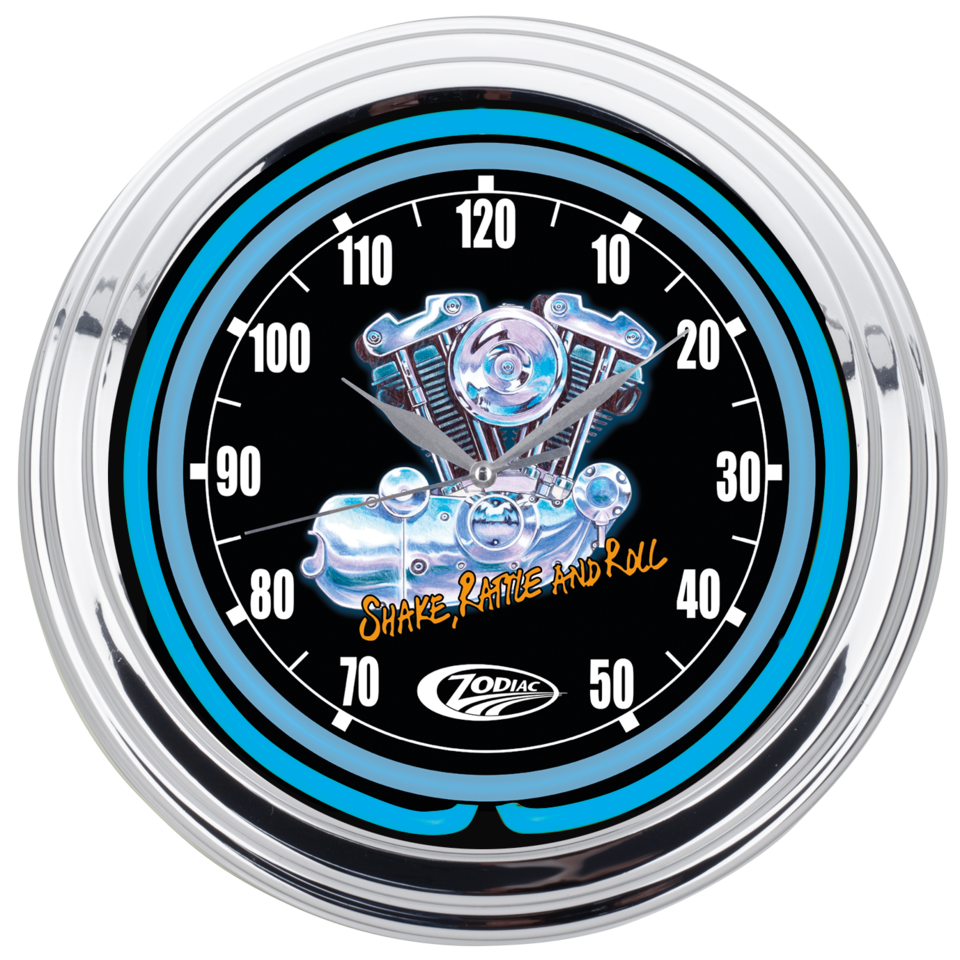 Zodiac "Ironhead" Neon Clock 15" Shop Sign, Banner & Decor Zodiac Default Title