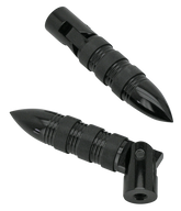 Gzp Black Magnum Pegs W/Mounts 3/8"Unc Foot Peg Zodiac Default Title
