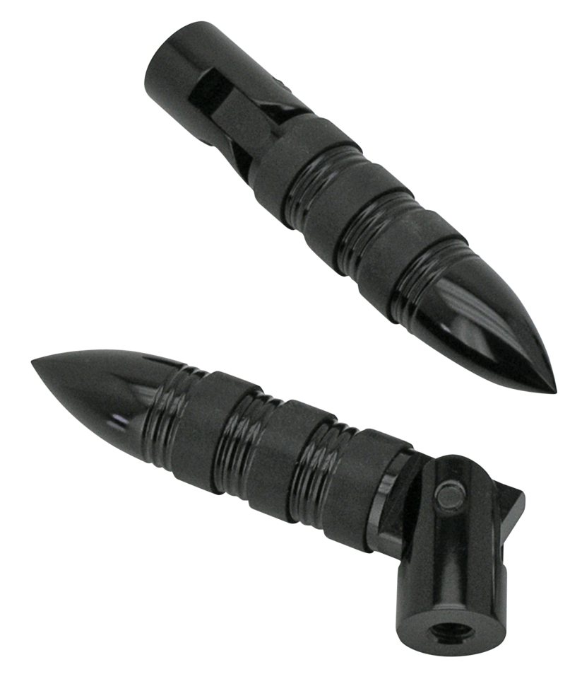 Gzp Black Magnum Pegs W/Mounts 3/8"Unc Foot Peg Zodiac Default Title