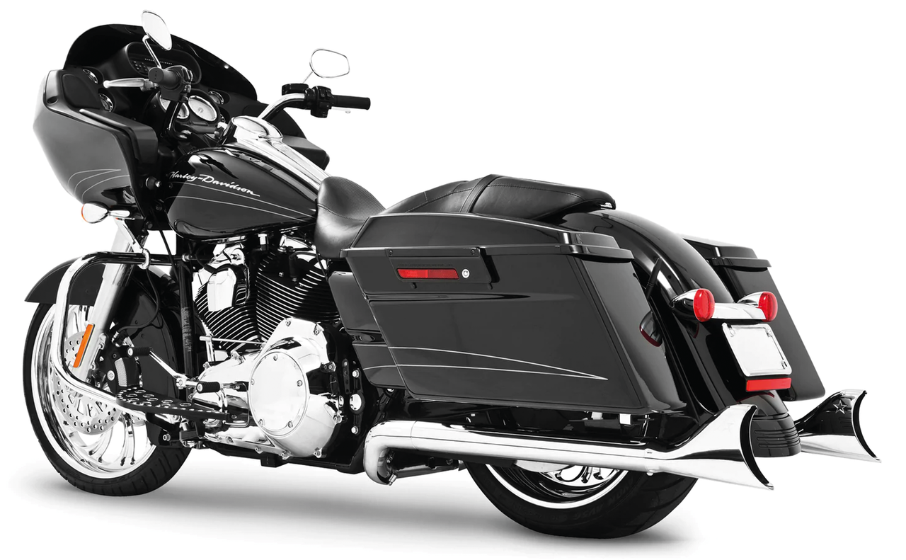E2 Ev80 Flh/T95 98 33" Sharktail S/Os Ch Slip-On & Muffler Thorcat Exhaust