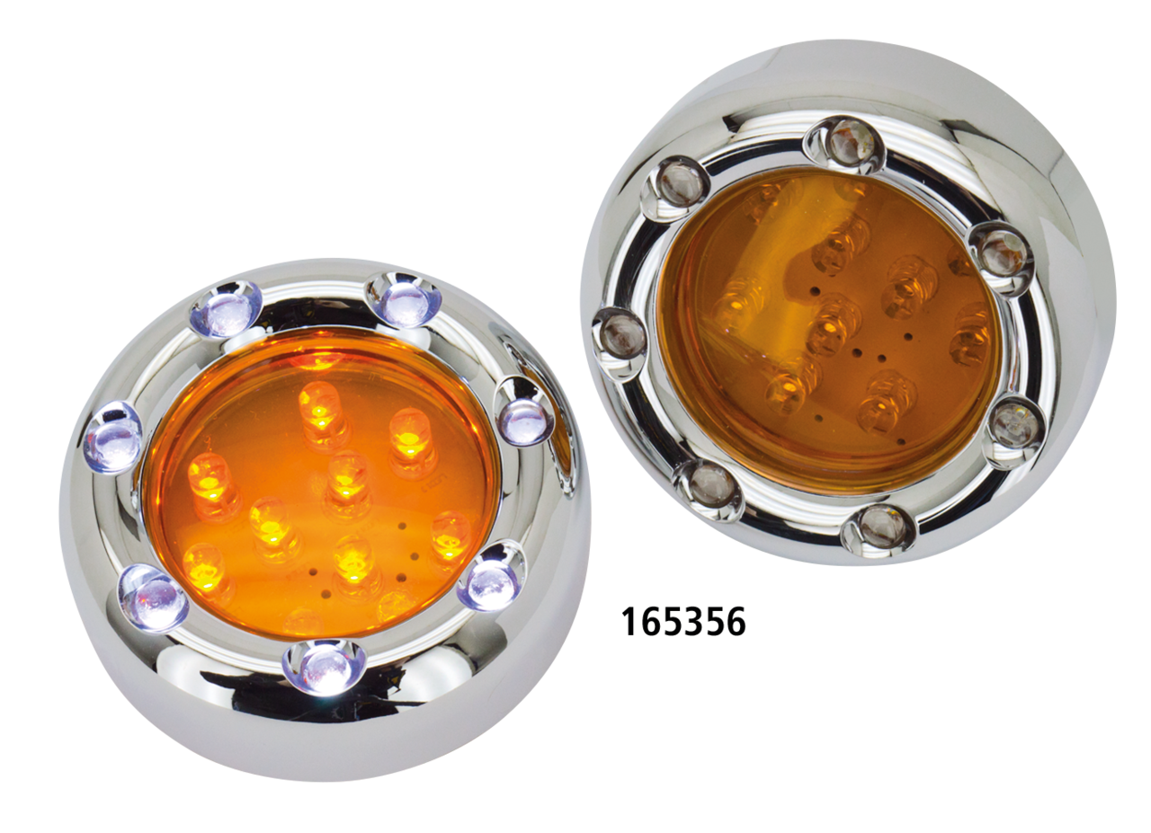 Gzp Chr Duo Led Amber/ White Outer Leds Turn Signal Zodiac