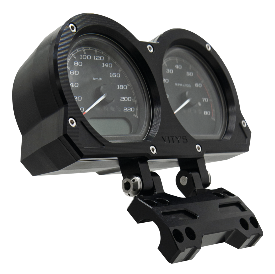 Vity's Road Glide Billet Gauge Black Speedo Mount Vity's Design
