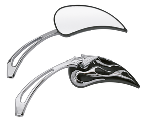 Gzp Chrome & Black Flame Mirror Set Mirror & Component Zodiac