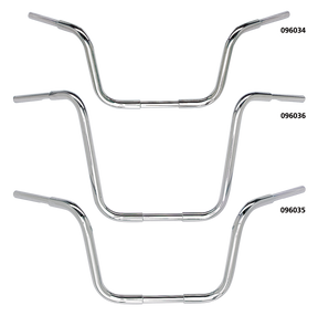 Gzp Fat Bubba 1.25" Chrome 10" Rise Apeh Fat Handlebars for one inch handlebar clamps Zodiac