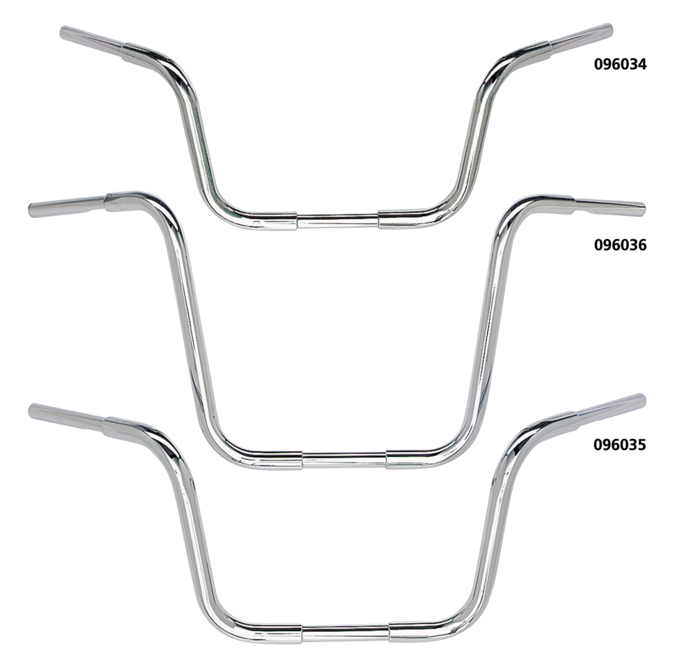 Gzp Fat Bubba 1.25" Chrome 10" Rise Apeh Fat Handlebars for one inch handlebar clamps Zodiac